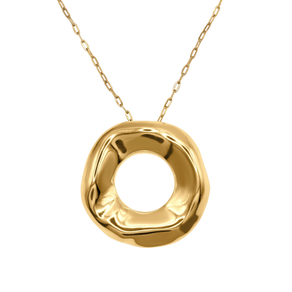 Halskette Damen Edelstahl Colette in Gold mit runden Anhaenger - Produktbild