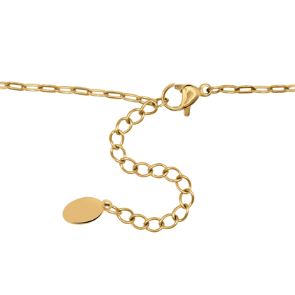Halskette Damen Edelstahl Colette in Gold - gestylt kombiniert
