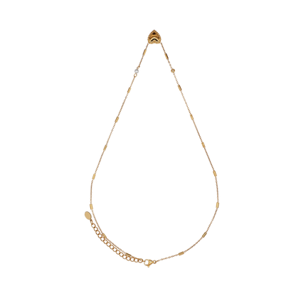 Halskette Damen Edelstahl Ludovica in Gold mit Herz und Perle - mit gratis Geschenkbox