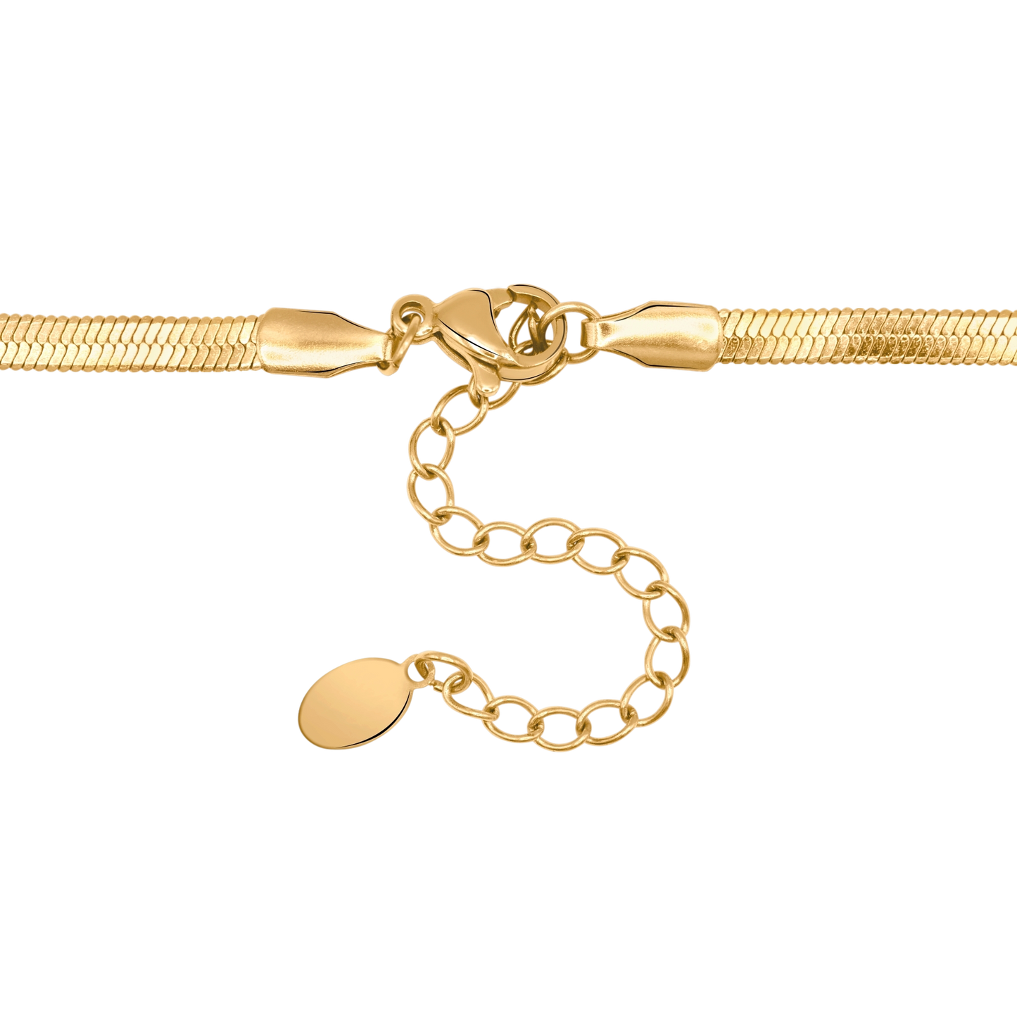 Halskette Damen Edelstahl Mathilda in Gold gestylt zum Outfit