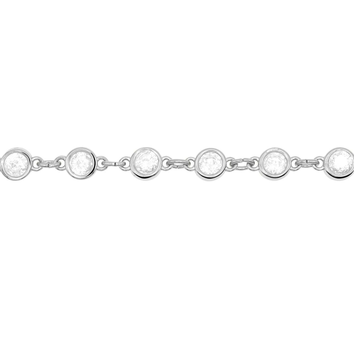 Halskette Damen Edelstahl Rosalie in Silber mit Zirkonia von Heideman