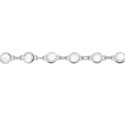 Halskette Damen Edelstahl Rosalie in Silber mit Zirkonia von Heideman