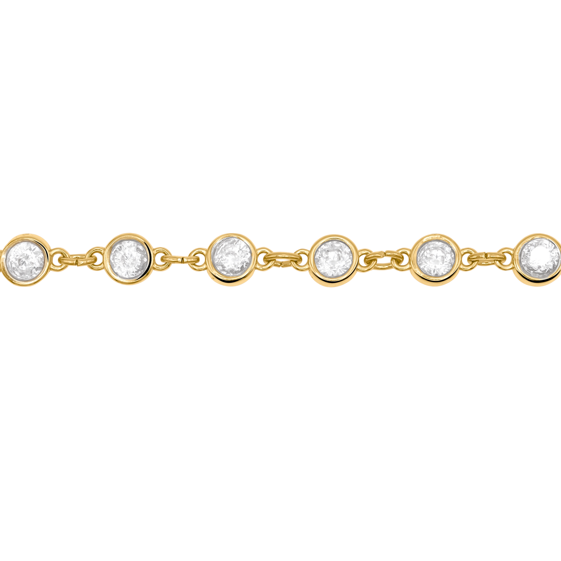 Halskette Damen Edelstahl Rosalie in Gold mit Zirkonia von Heideman