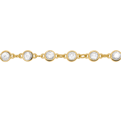 Halskette Damen Edelstahl Rosalie in Gold mit Zirkonia von Heideman