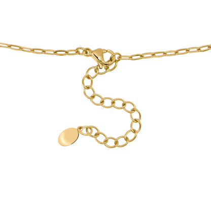 Halskette Damen Edelstahl Rosalie Gold gestylt zum Outfit