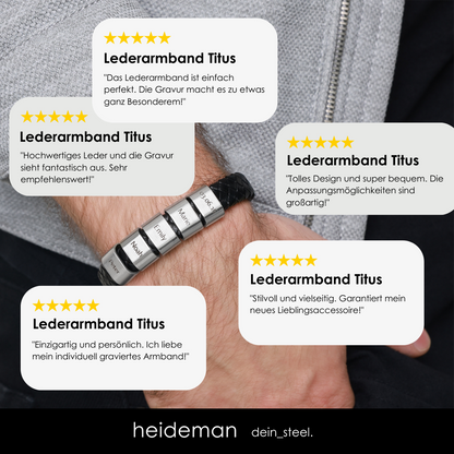 Lederarmband Titus - 5 Elemente