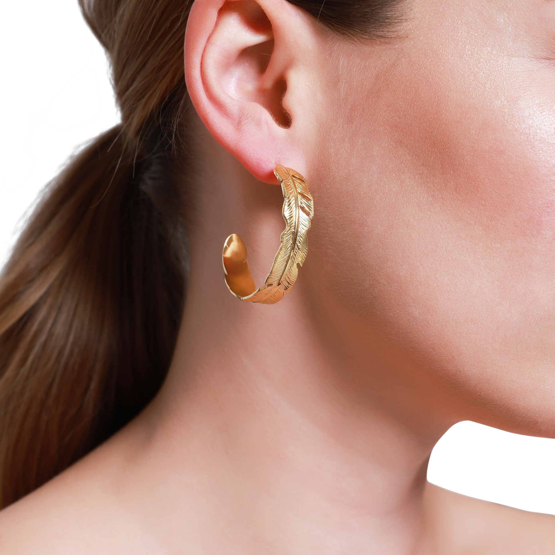 Ohrringe Damen Edelstahl Berrit Gold Detailansicht