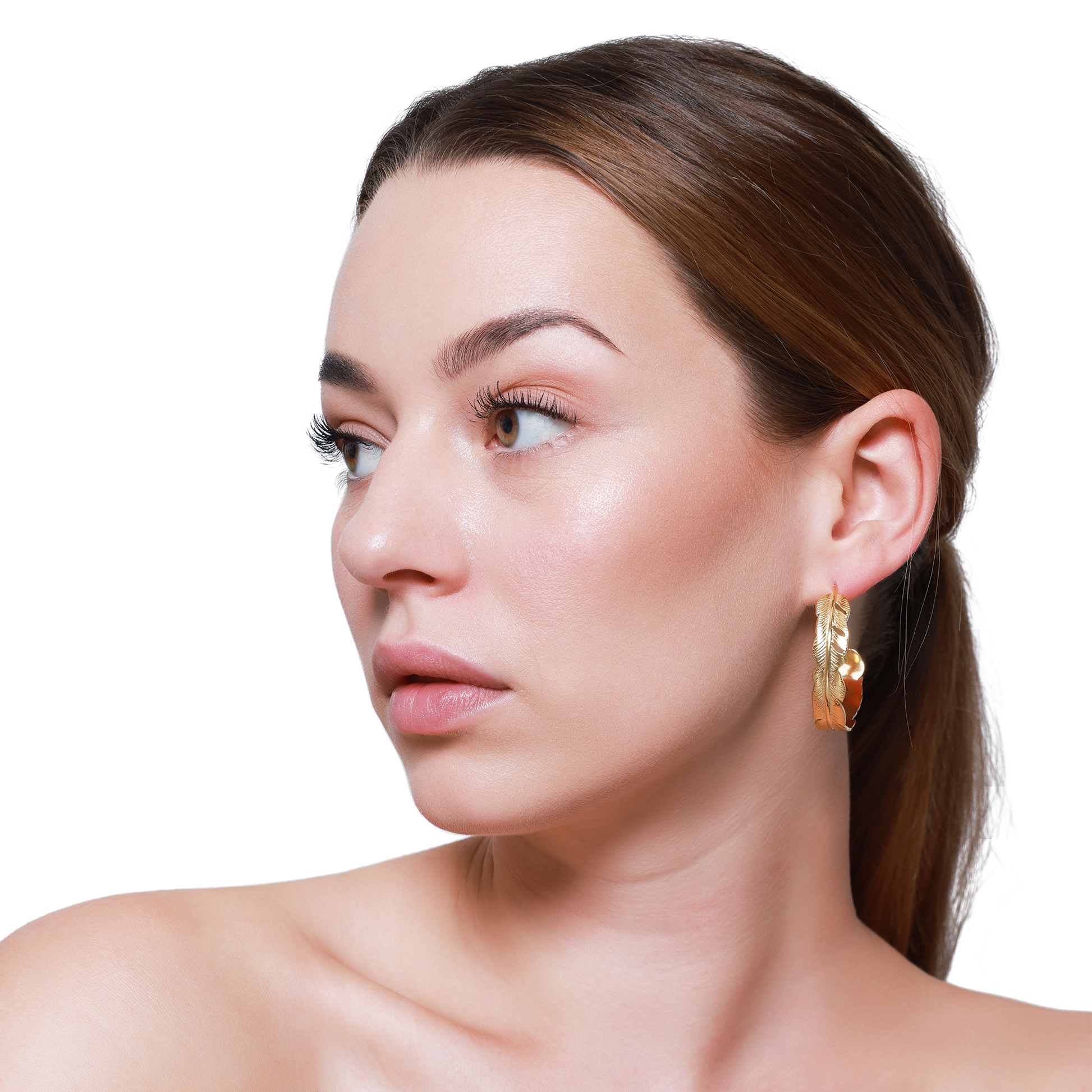 Ohrringe Damen Edelstahl Berrit Gold mit Steckverschluss
