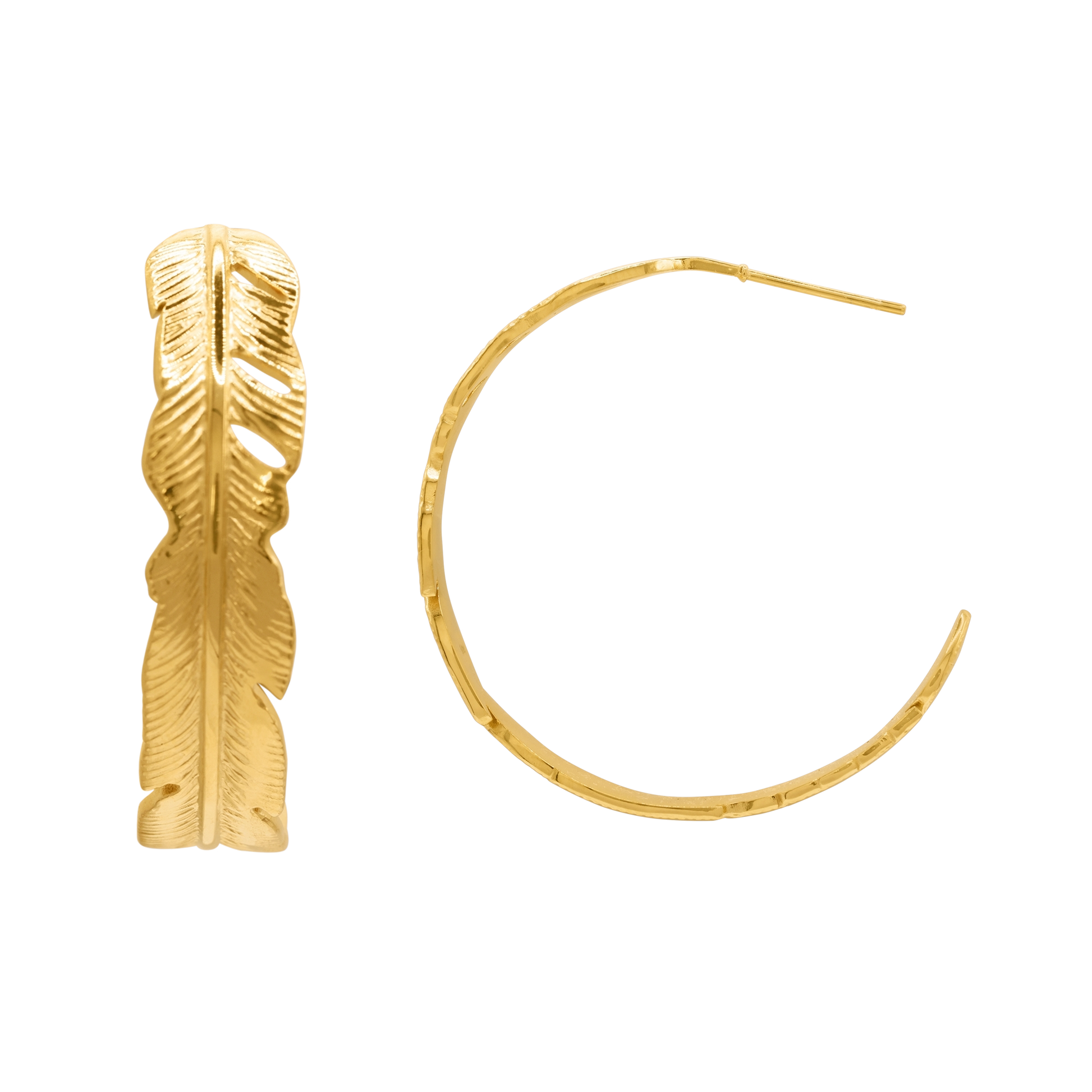 Goldene Damen Ohrstecker Berrit gestylt