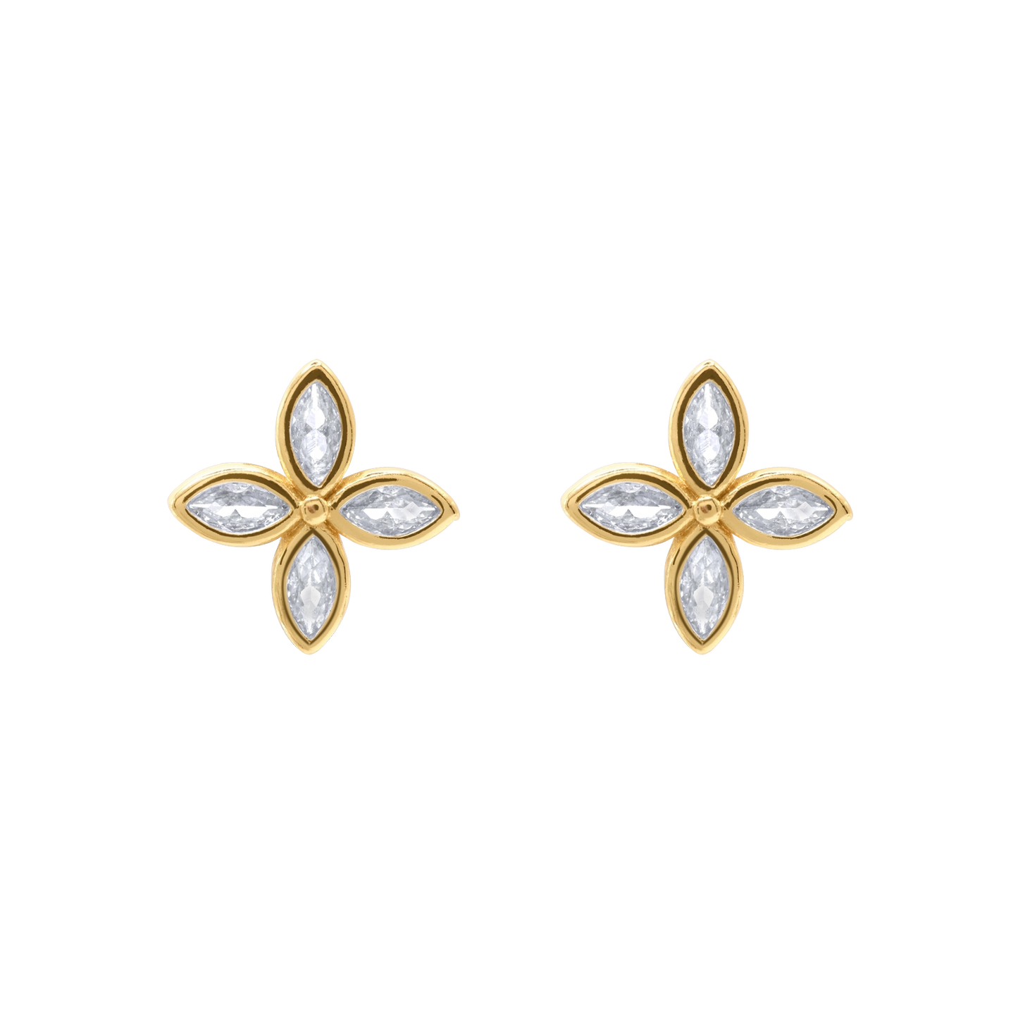 Ohrringe Damen Edelstahl Serena Gold Steckverschluss Detail