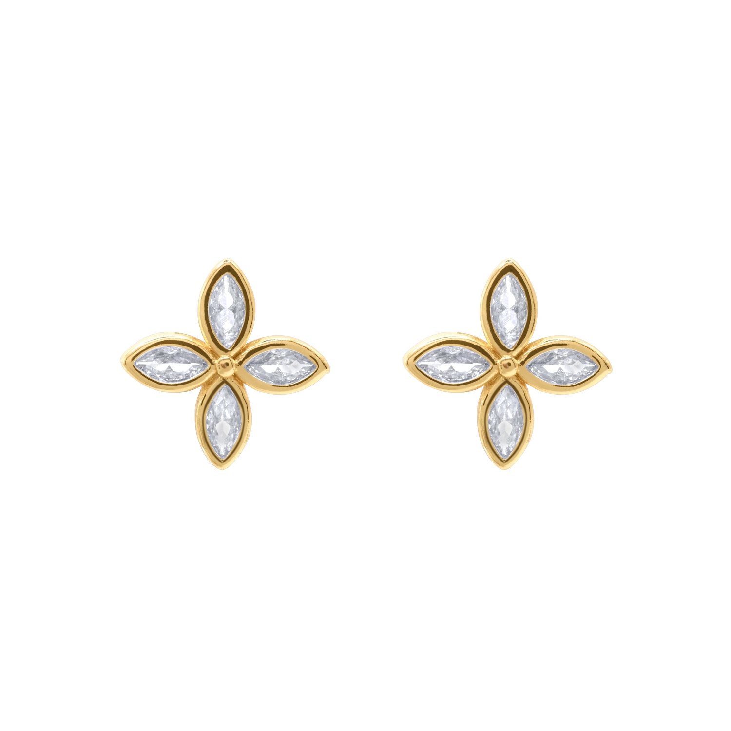 Ohrringe Damen Edelstahl Serena Gold Steckverschluss Detail