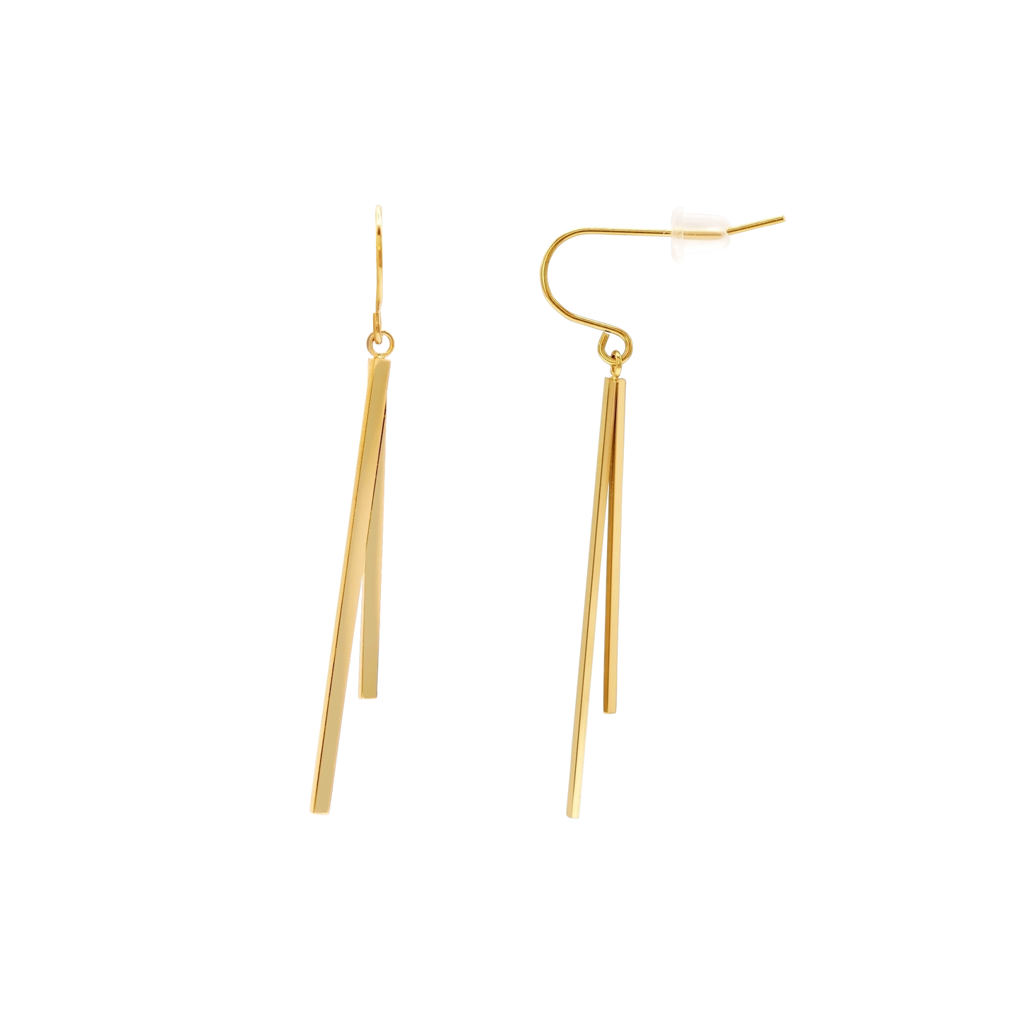 Ohrringe Damen Gold Nessi minimalistisch von Heideman