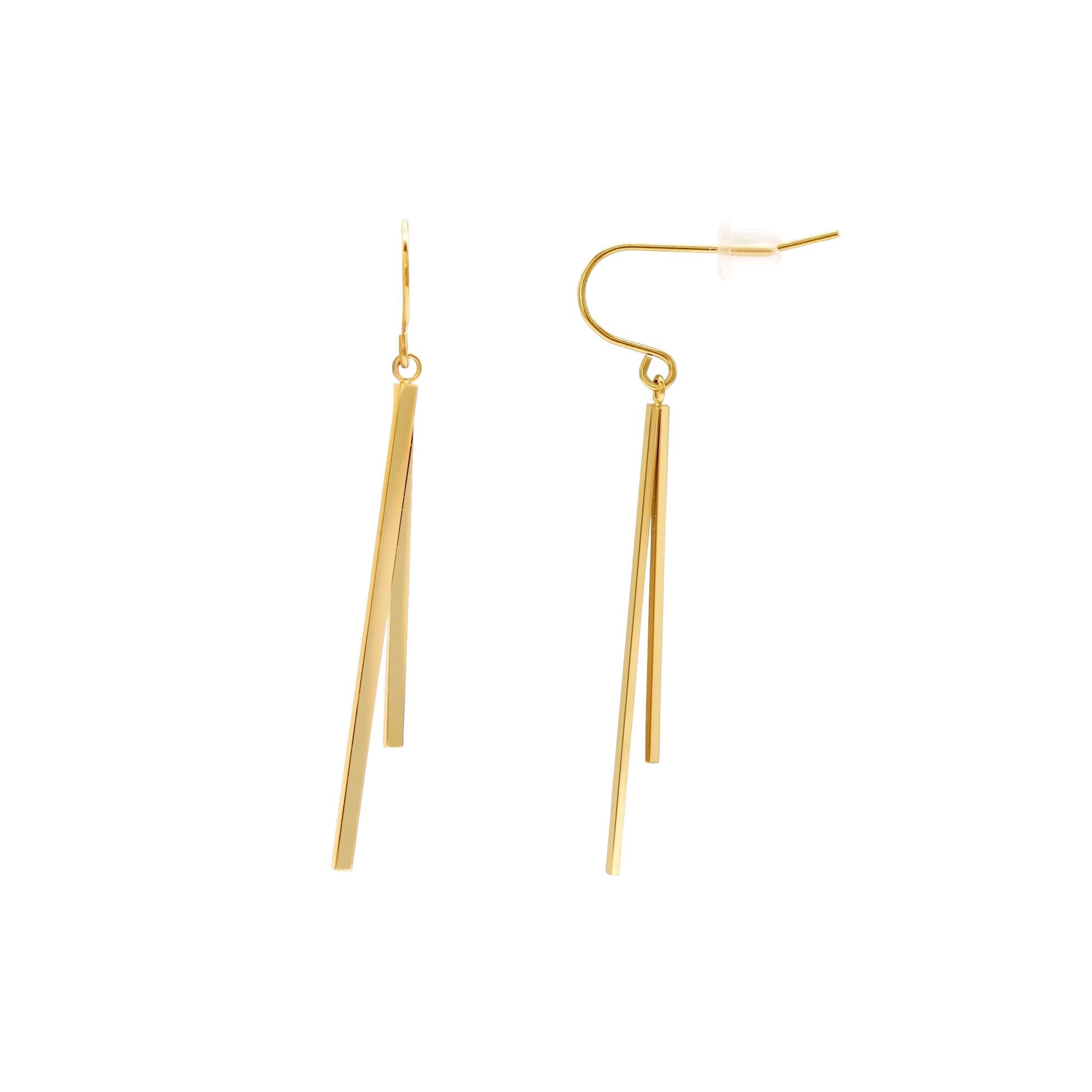 Ohrringe Damen Gold Nessi minimalistisch von Heideman