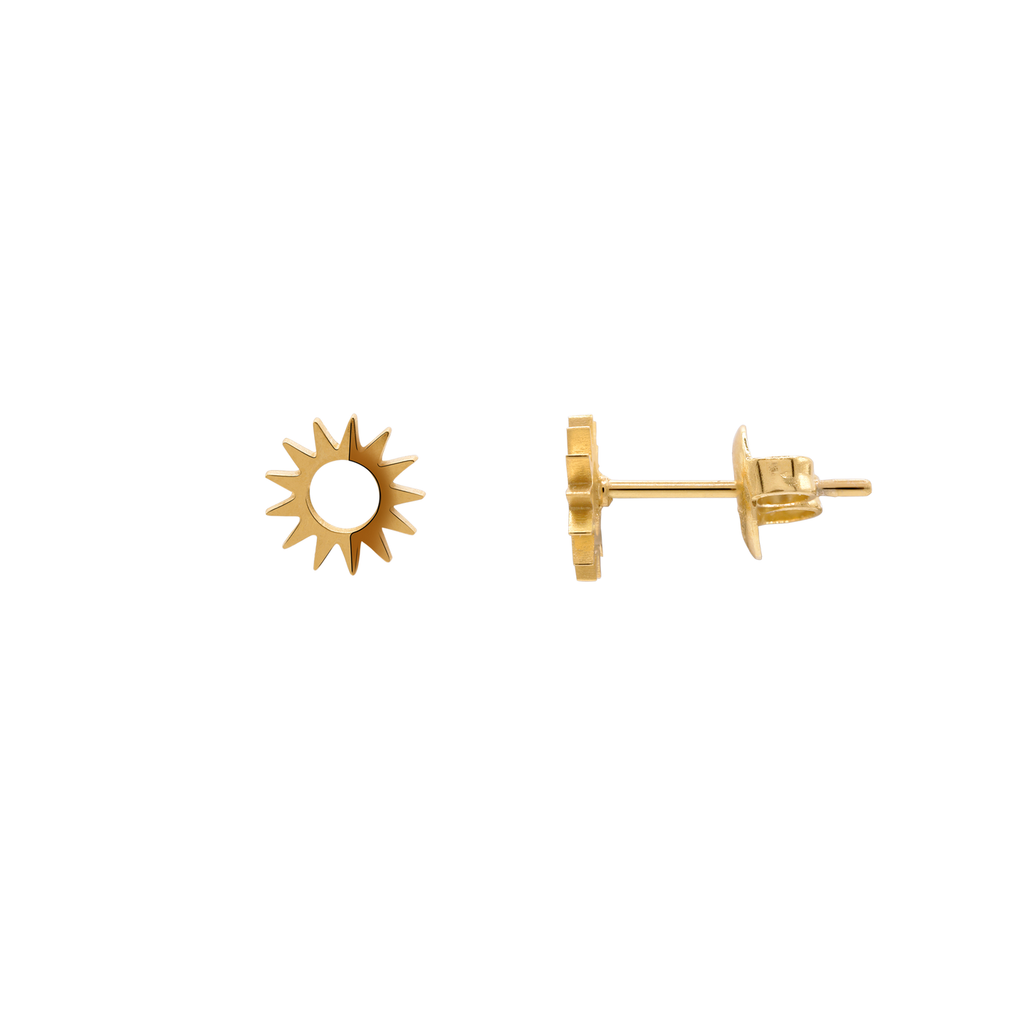 Ohrringe Damen Edelstahl Veda in Gold – Produktansicht