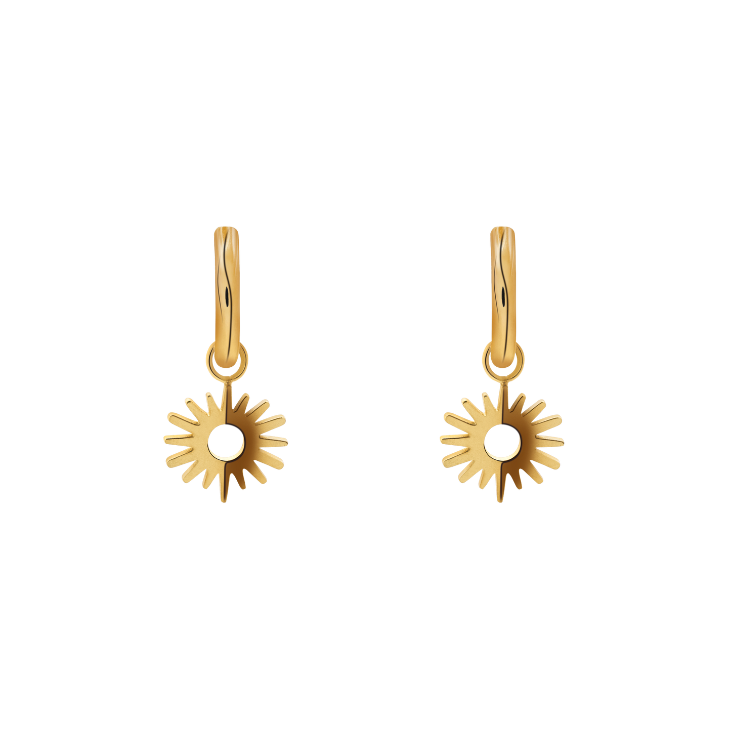 Ohrringe Damen Edelstahl Tamea in Gold – Detail des Steckverschlusses