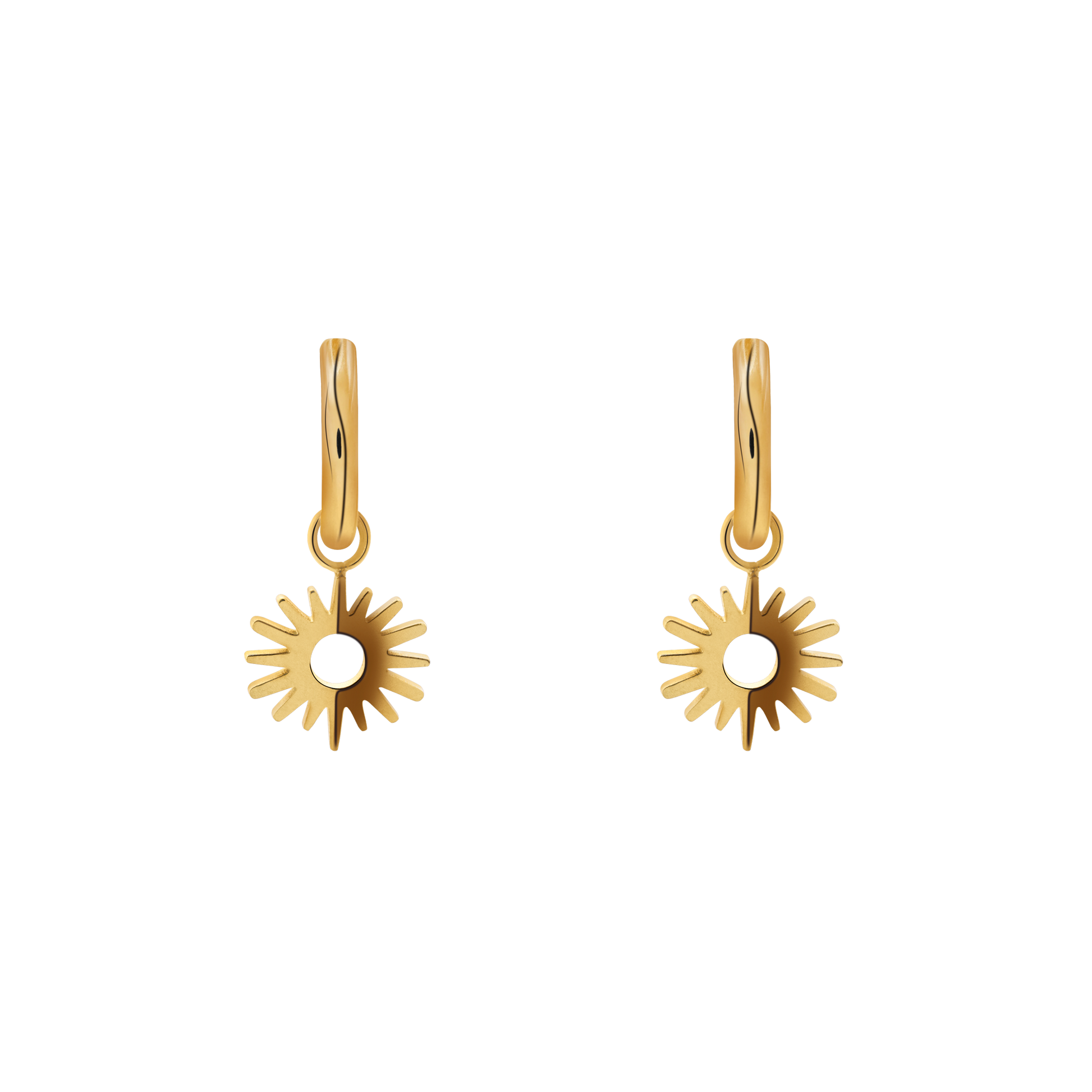 Ohrringe Damen Edelstahl Tamea in Gold – Detail des Steckverschlusses