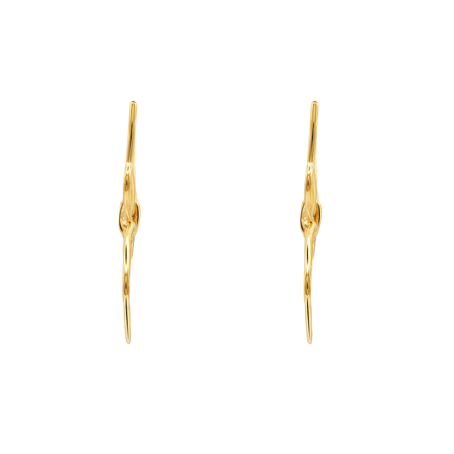 Ohrringe Damen Edelstahl Adelia in Gold - Detail des Klappverschlusses