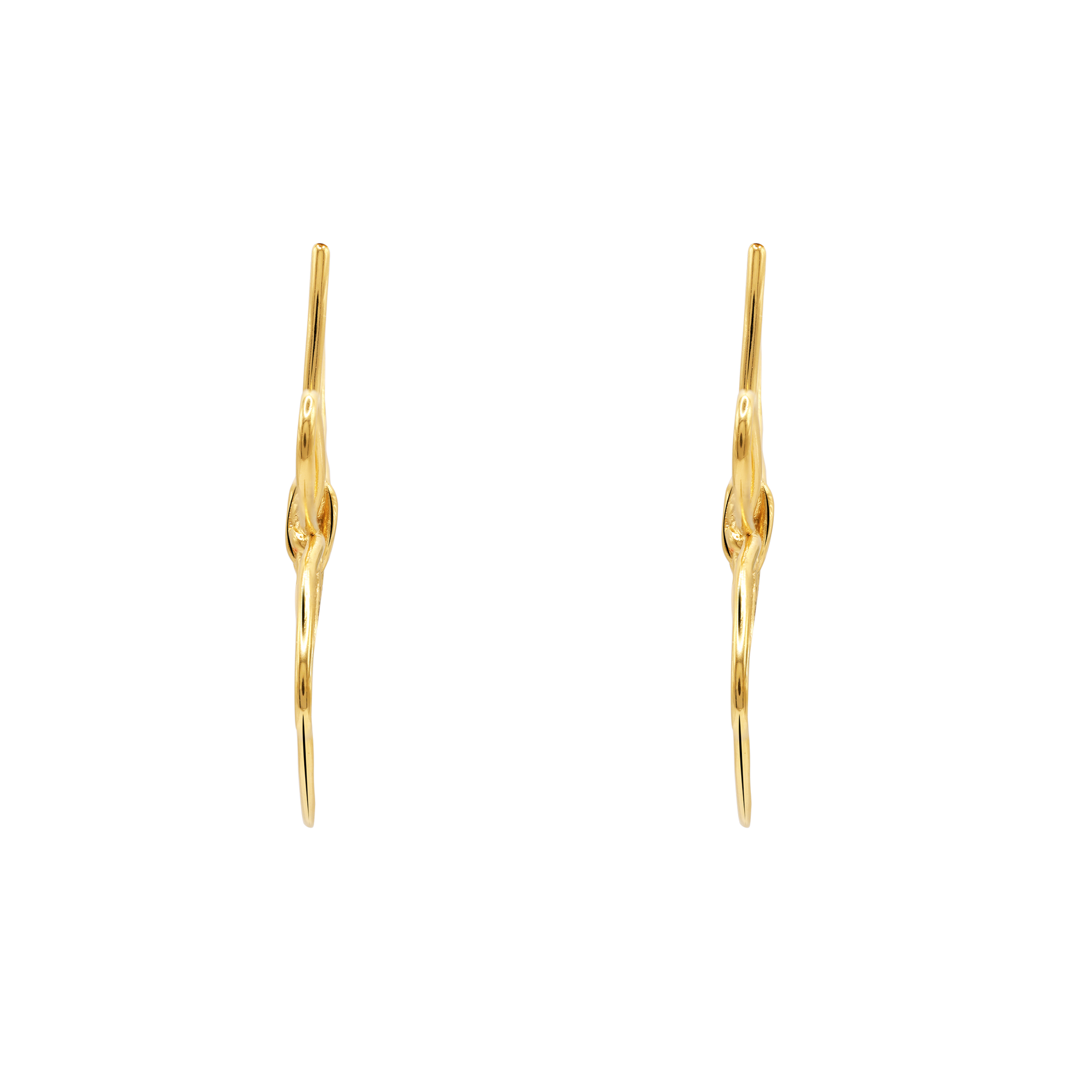 Ohrringe Damen Edelstahl Adelia in Gold - Detail des Klappverschlusses