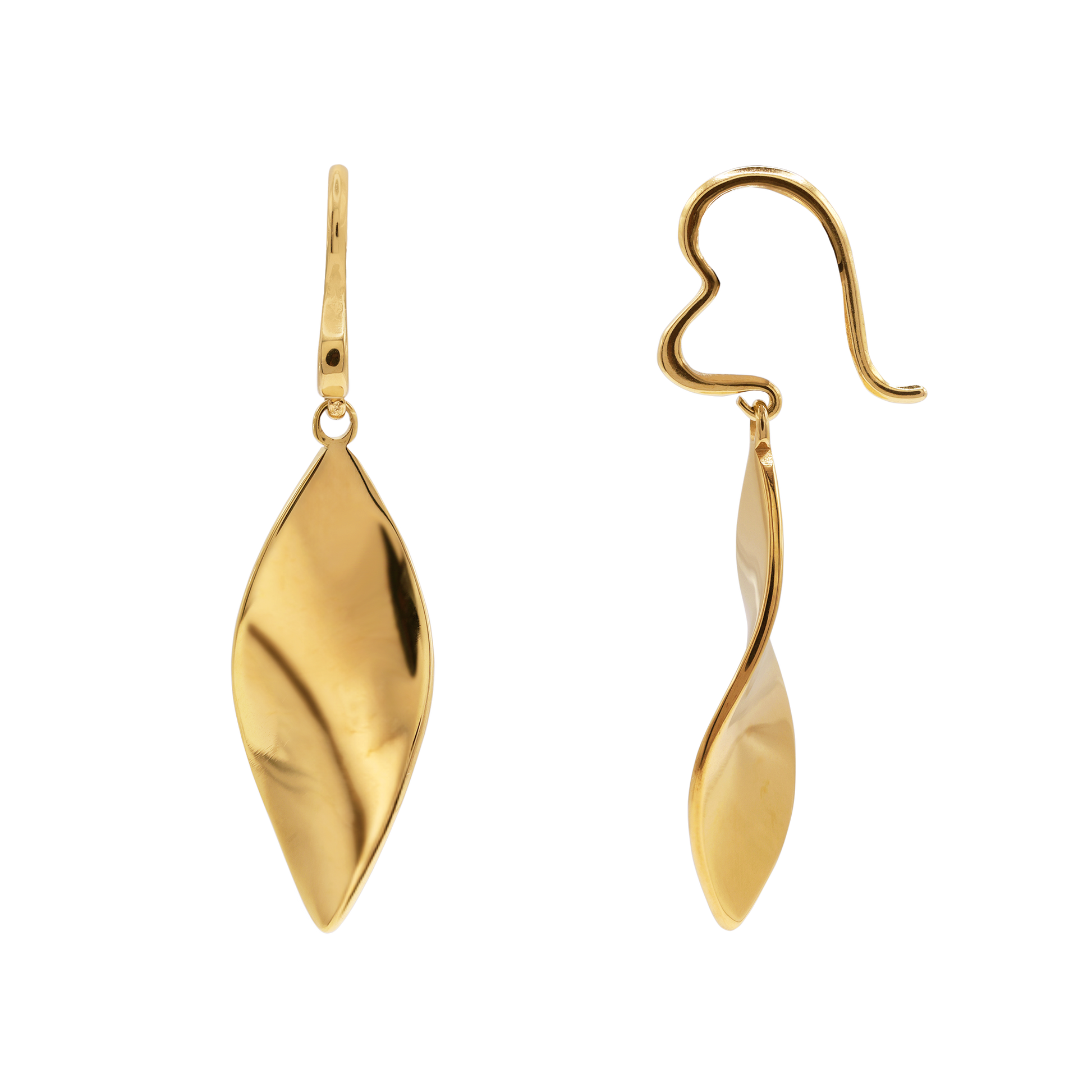 Ohrringe Damen Edelstahl Esma in Gold - gestylt zum Outfit