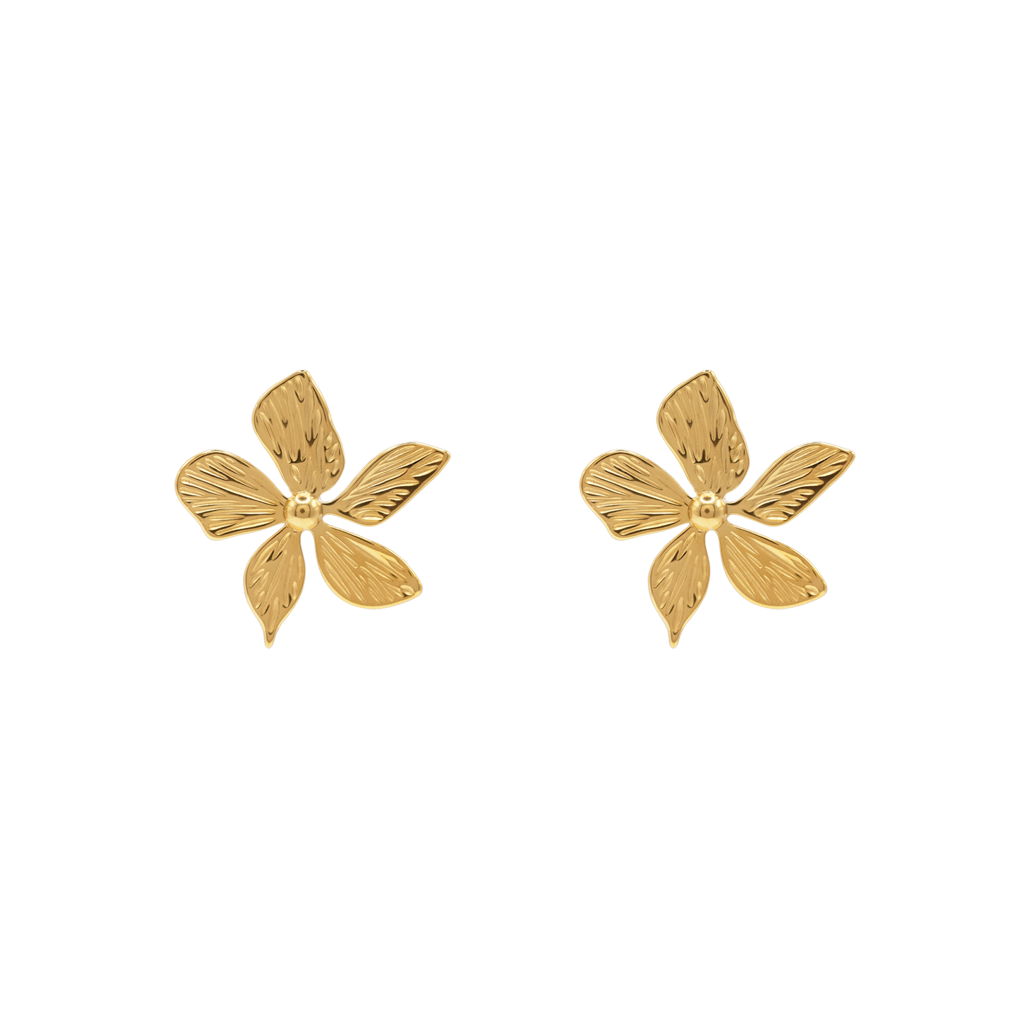 Ohrringe Damen Edelstahl Levia in Gold - Detail des Steckverschlusses