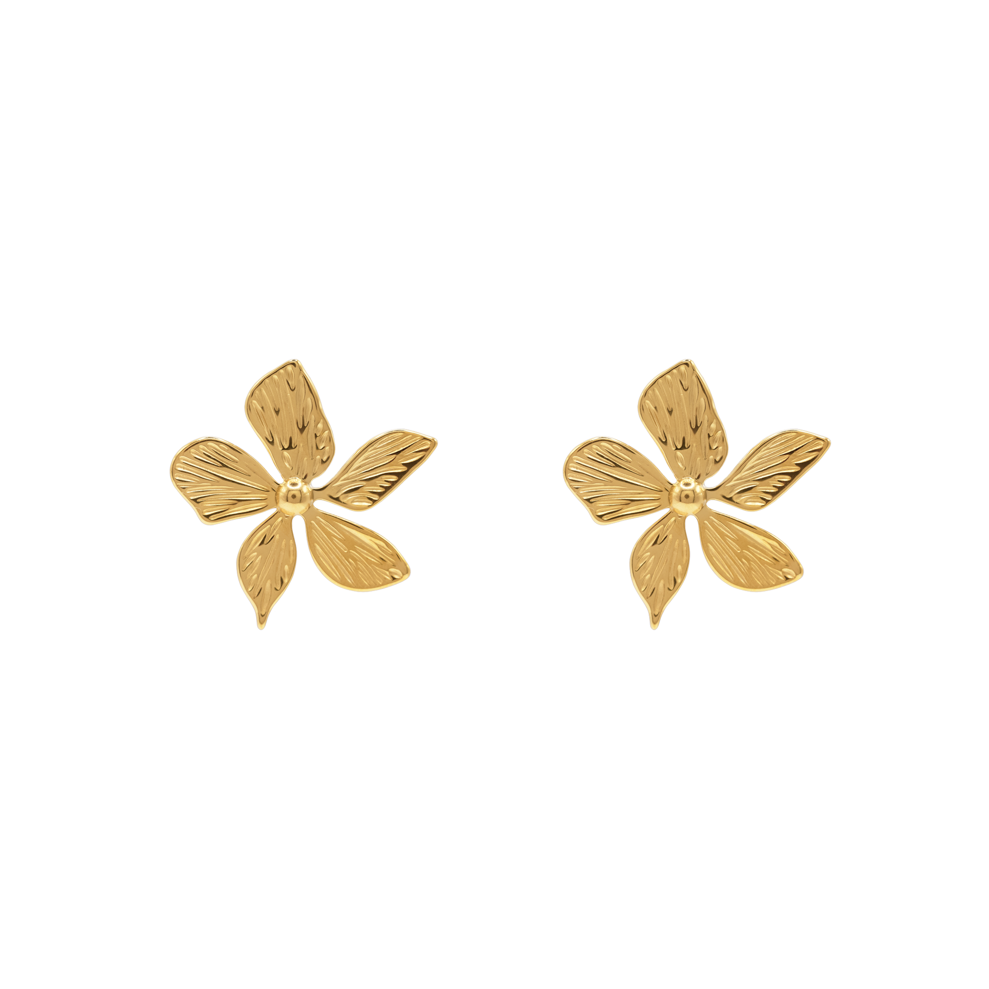 Ohrringe Damen Edelstahl Levia in Gold - Detail des Steckverschlusses