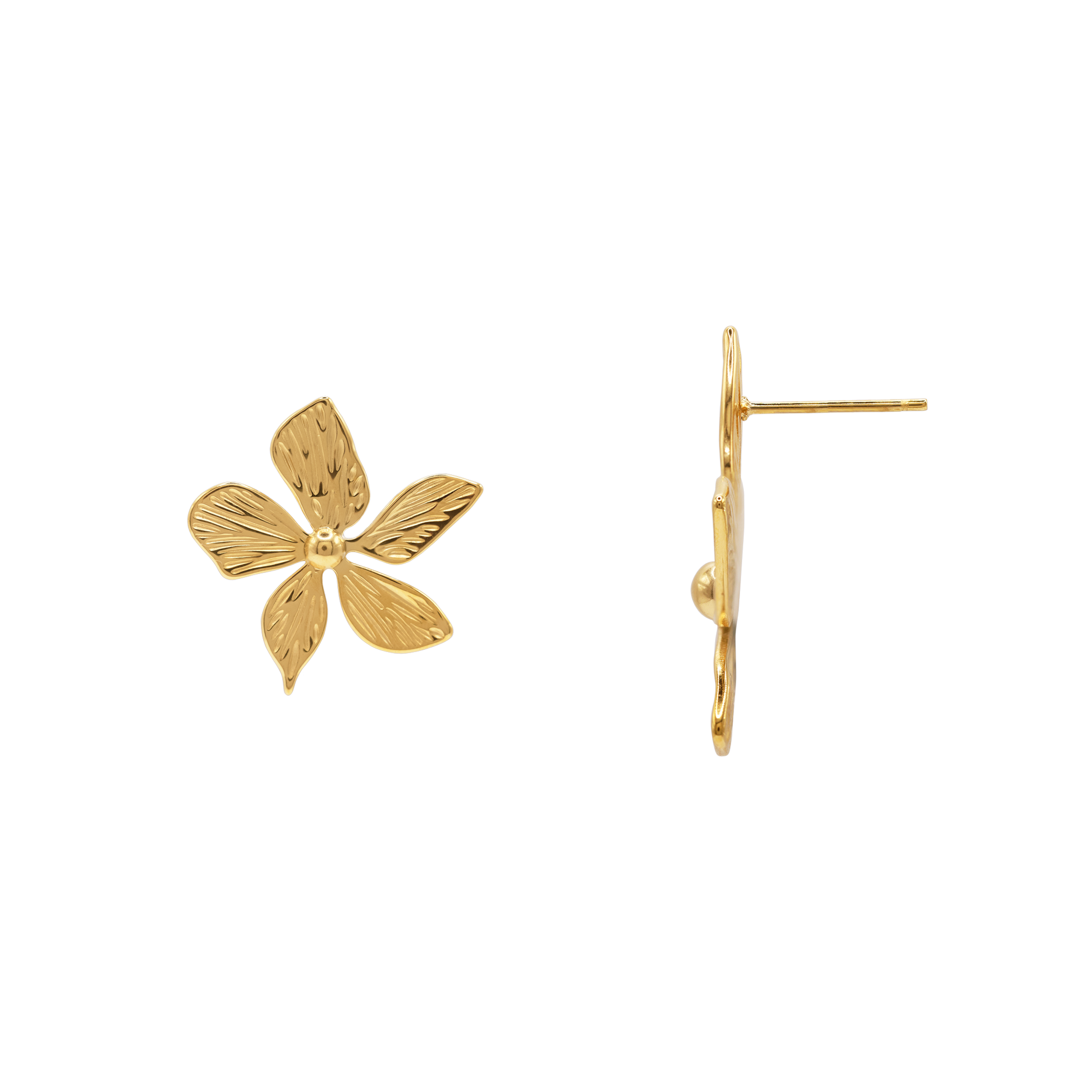 Ohrringe Damen Edelstahl Levia in Gold - gestylt zum Outfit