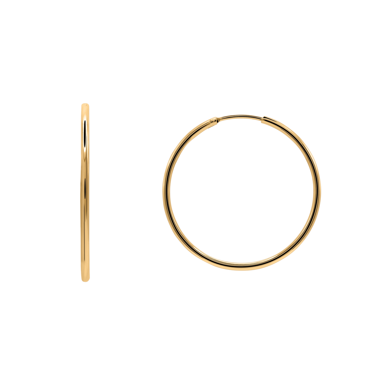 Ohrringe Damen Edelstahl Elide Creolen in Gold - Produktbild