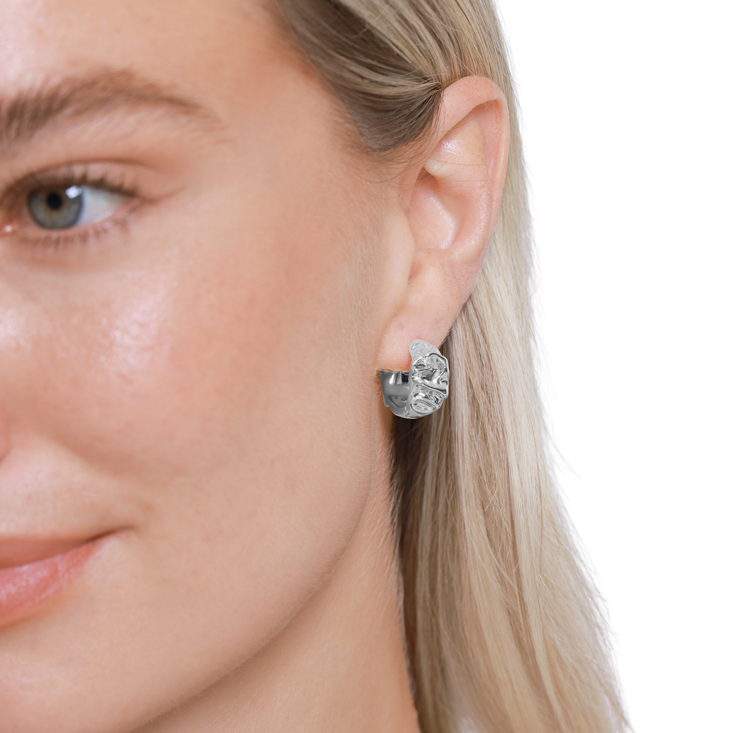 Ohrringe Damen Edelstahl Celeste in Silber - Detailansicht