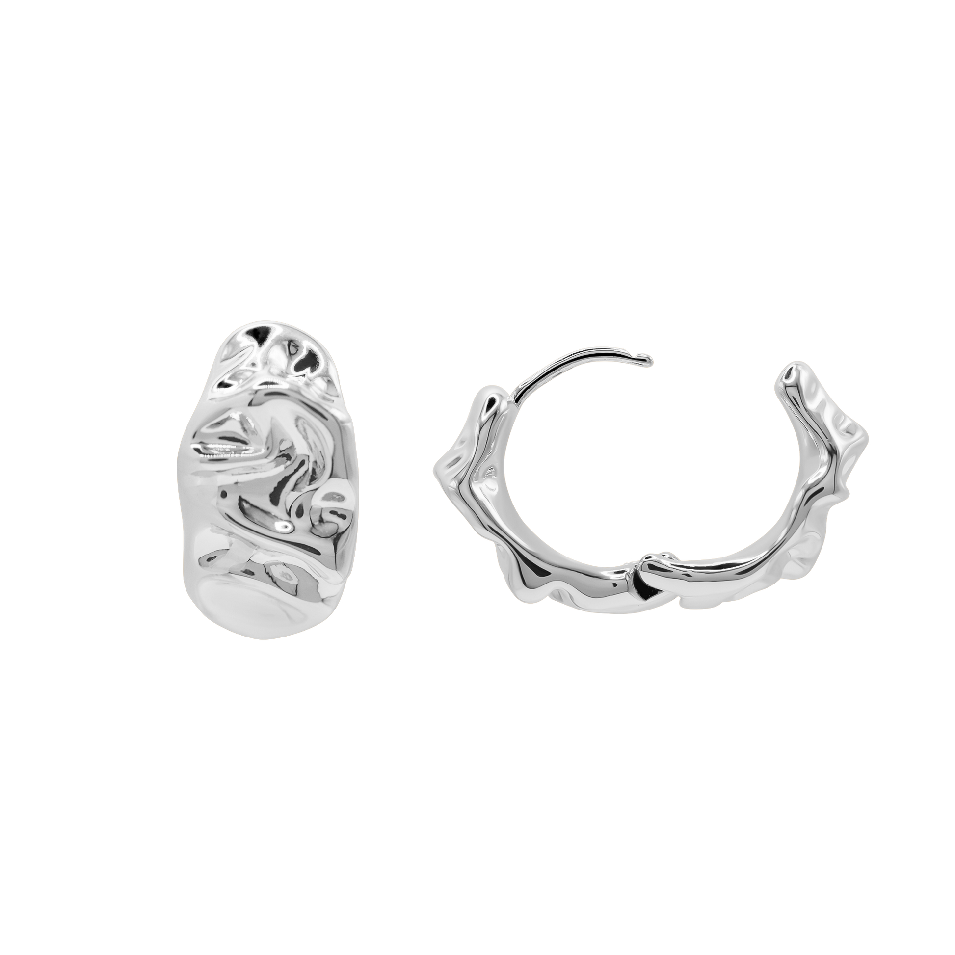 Damen Ohrringe Celeste in Silber gestylt zum Outfit