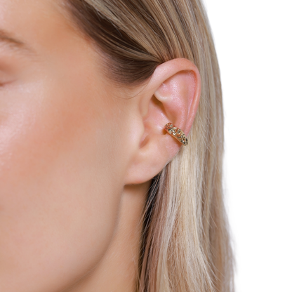Ohrringe Damen Edelstahl Celeste in Gold - Detailansicht