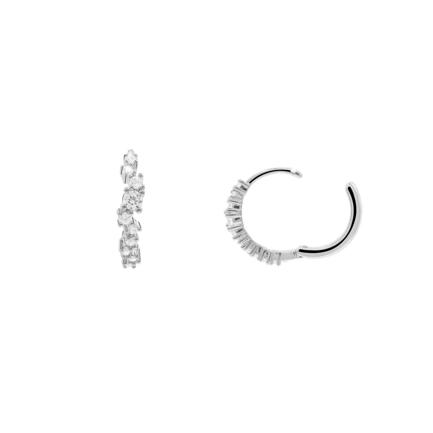Ohrringe Damen Edelstahl Ottavia in Silber gestylt mit weiterem Damenschmuck
