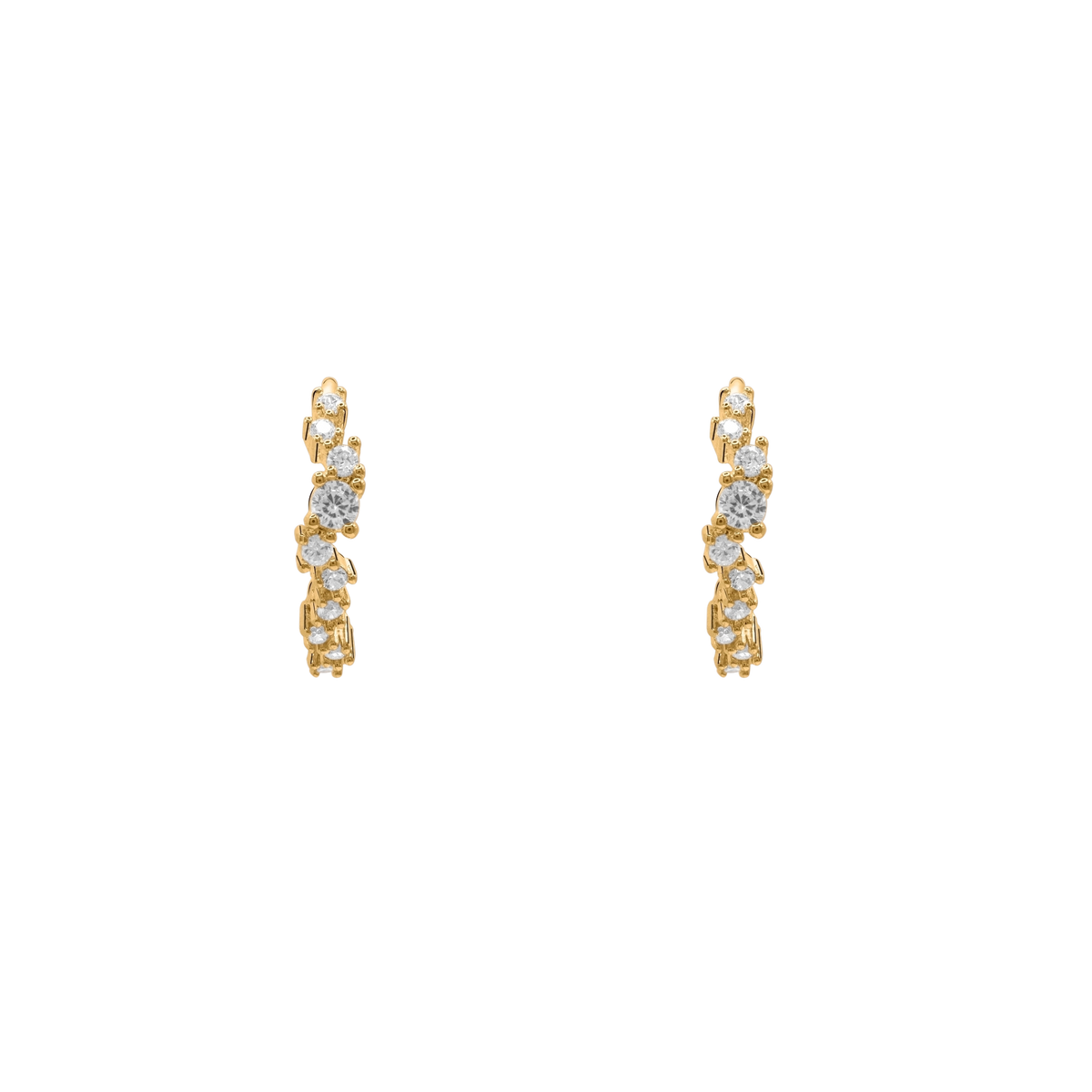 Ohrringe Damen Edelstahl Ottavia in Gold - Verschluss im Detail