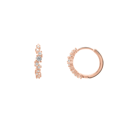 Ohrringe Damen Edelstahl Ottavia in Rosé - Verschluss im Detail