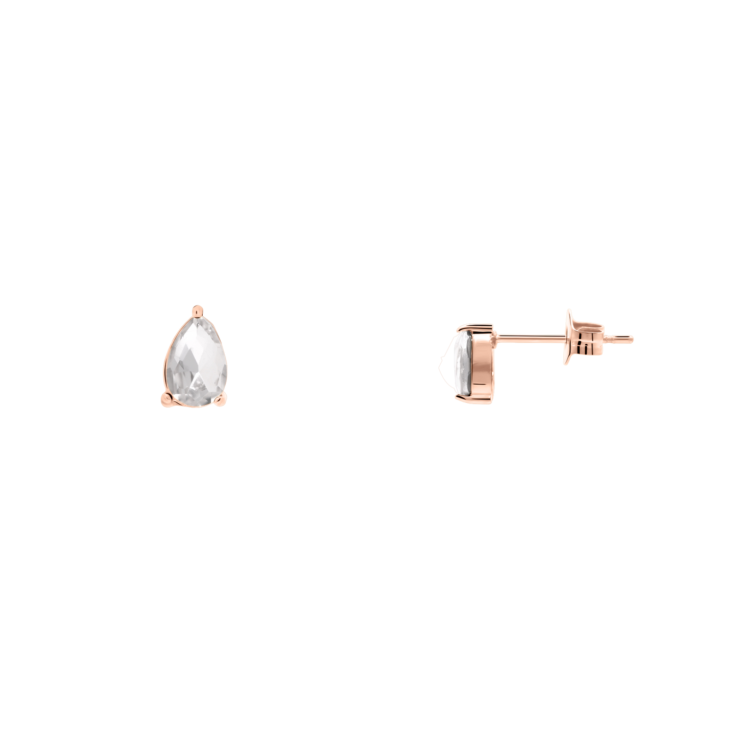 Ohrringe Damen Edelstahl Malys Rosé - Detail des Verschlusses