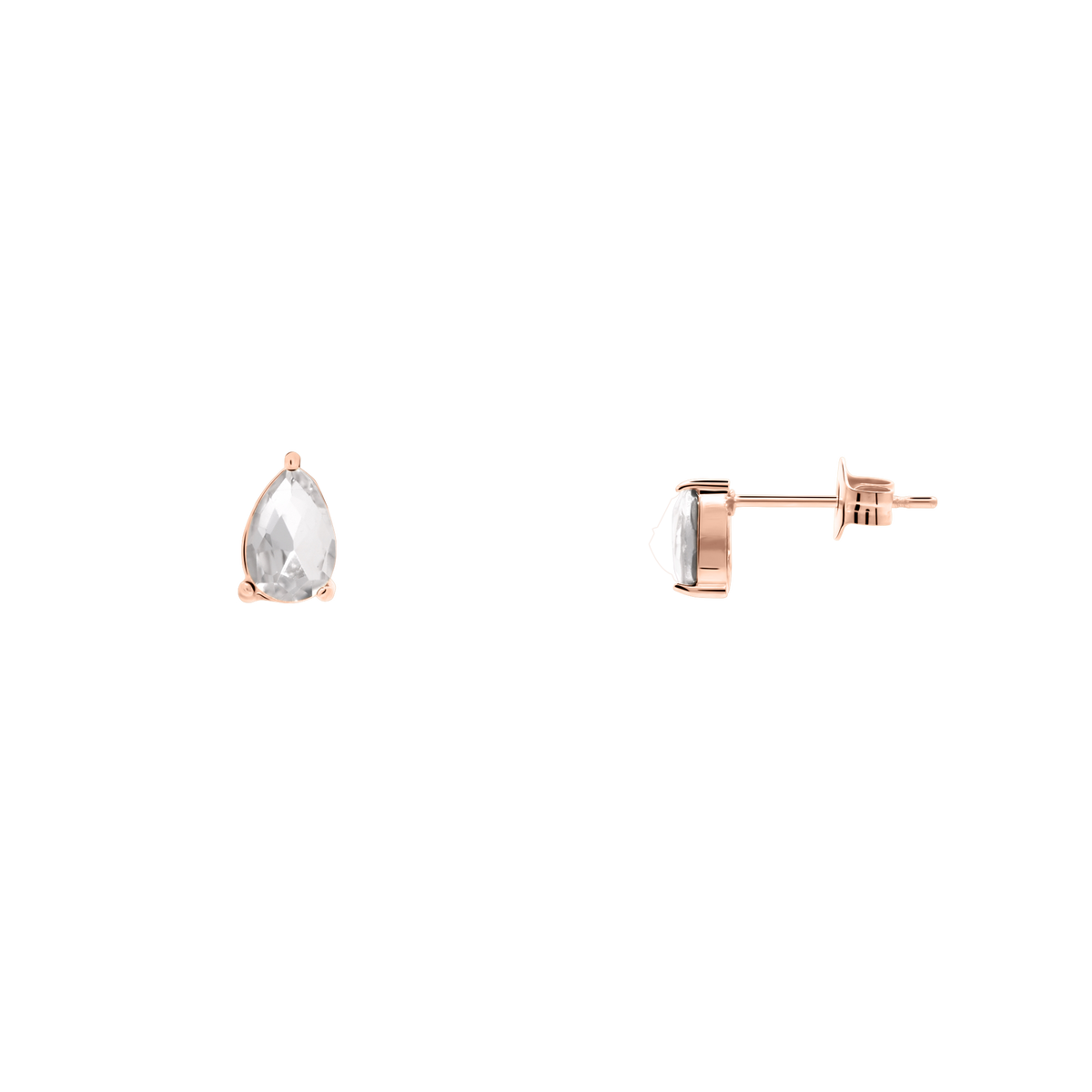 Ohrringe Damen Edelstahl Malys Rosé - Detail des Verschlusses