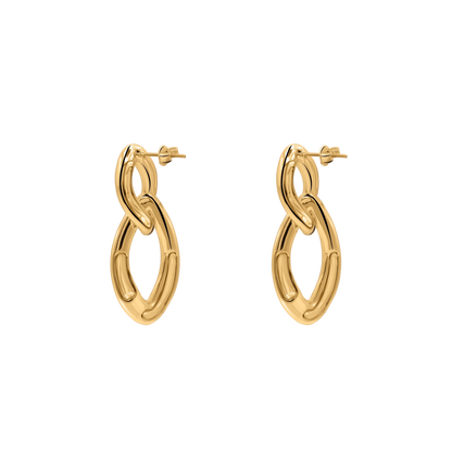 Ohrringe Damen Edelstahl Aitana in Gold in der Heideman Geschenkbox