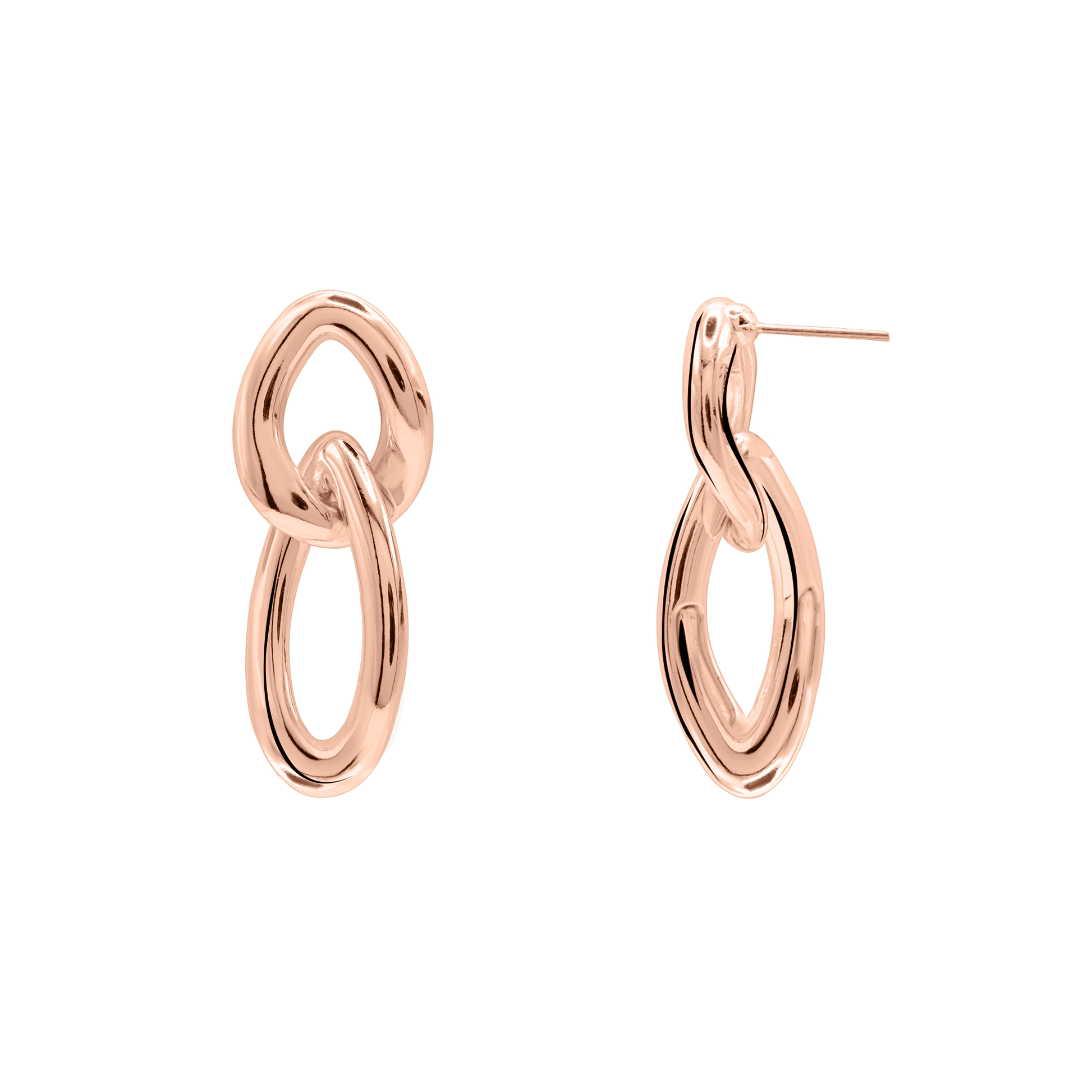 Ohrringe Damen Edelstahl Aitana in Rosé, Stiftverschluss im Detail