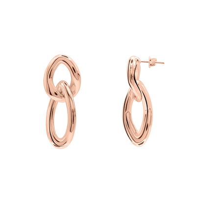 Ohrringe Damen Edelstahl Aitana rosegoldfarben stilvoll kombiniert