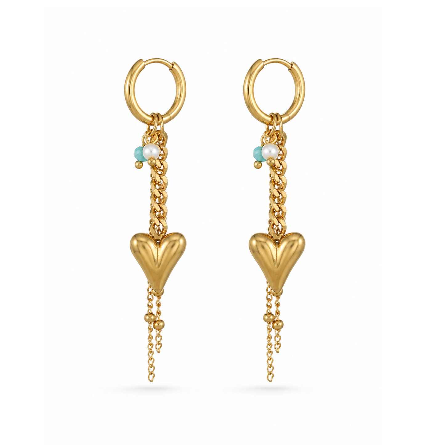 Ohrringe Damen Gold Jimena goldfarben - gestylt zum Outfit