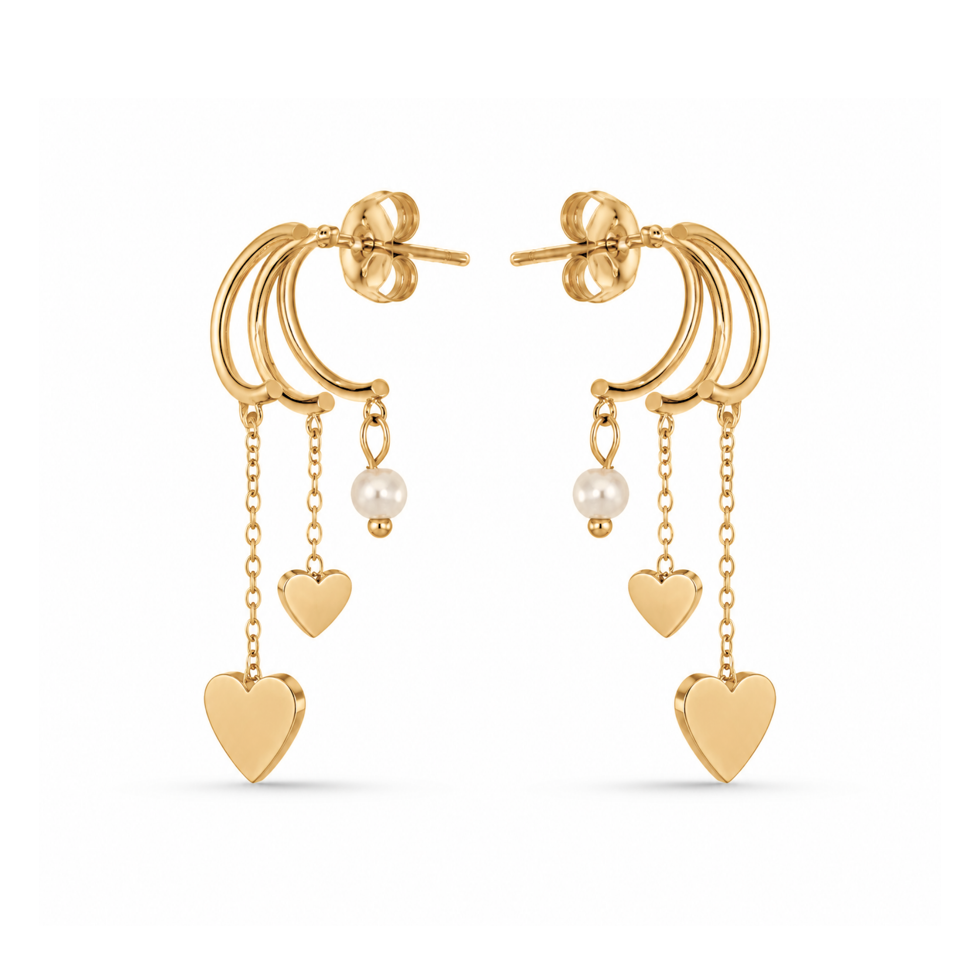 Ohrringe Damen Gold Leire goldfarben - Geschenkbox