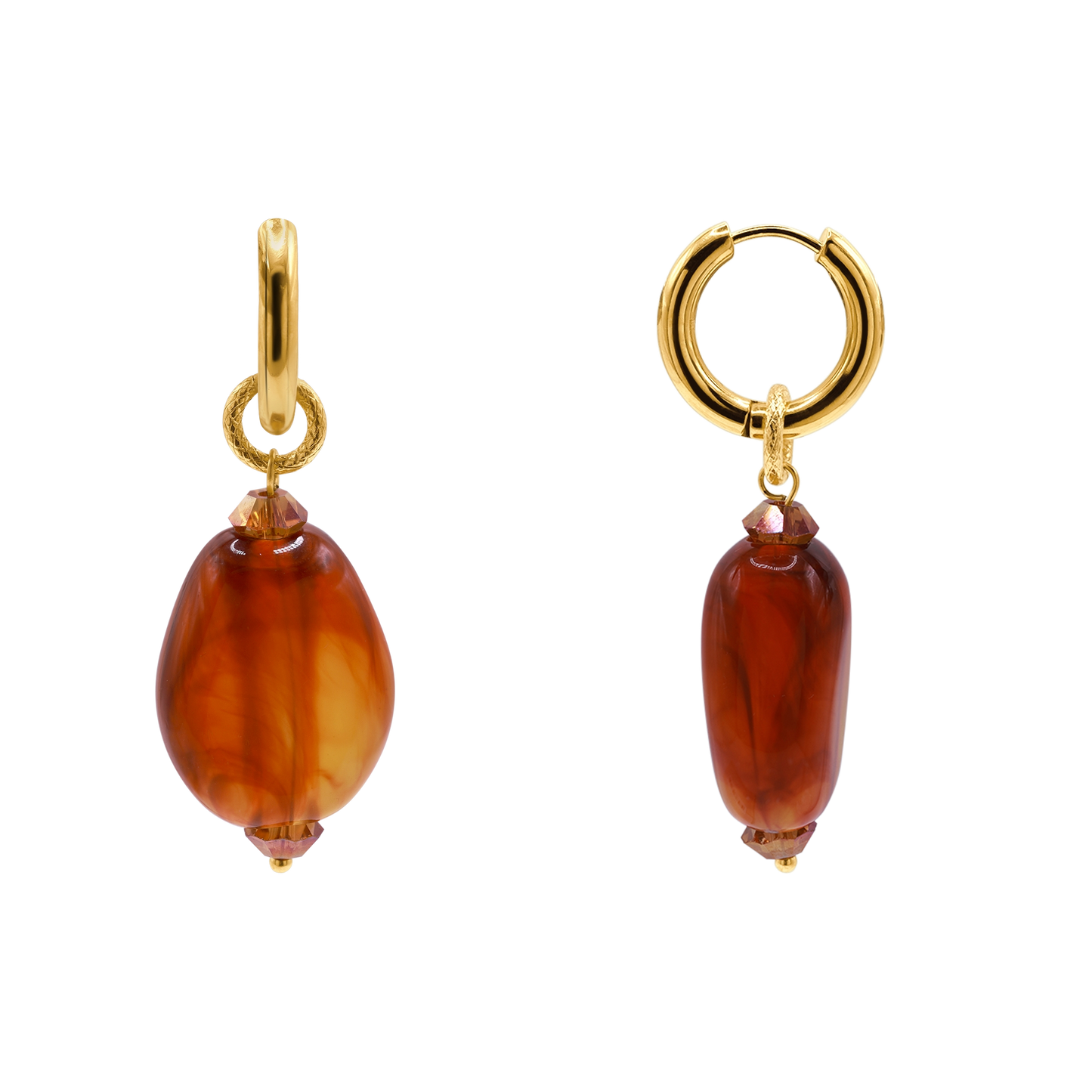 Ohrringe Damen Edelstahl Dione in Gold mit Stein Crystal Gold Shadow - Produktbild
