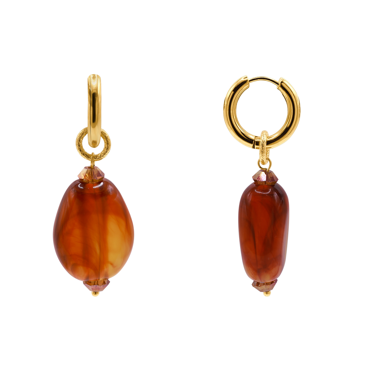 Ohrringe Damen Edelstahl Dione in Gold mit Stein Crystal Gold Shadow - Produktbild
