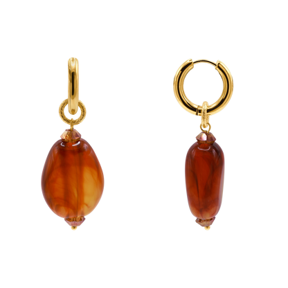 Ohrringe Damen Edelstahl Dione in Gold mit Stein Crystal Gold Shadow - Produktbild