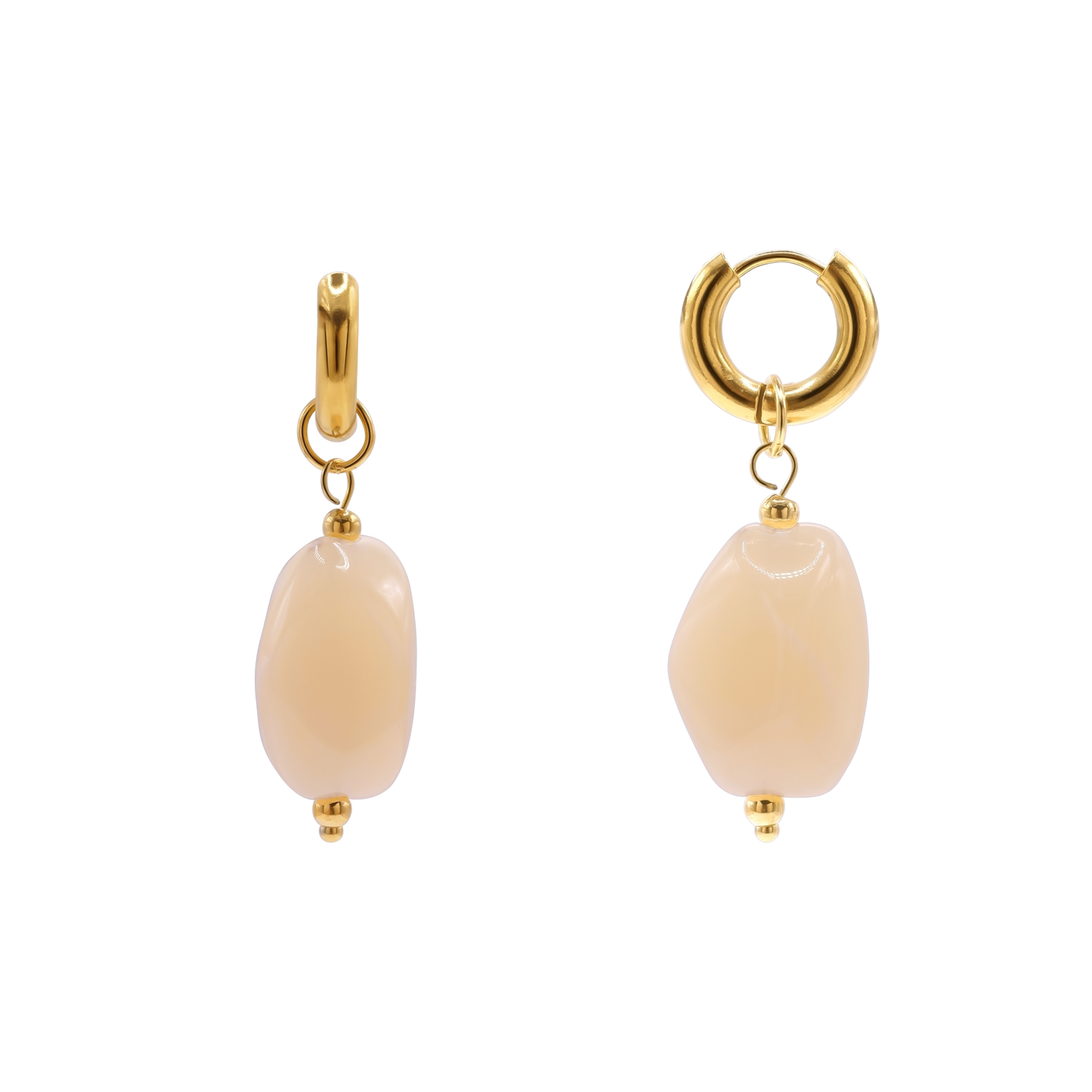 Ohrringe Damen Edelstahl Nefeli in Gold mit Stein Silk - Produktbild