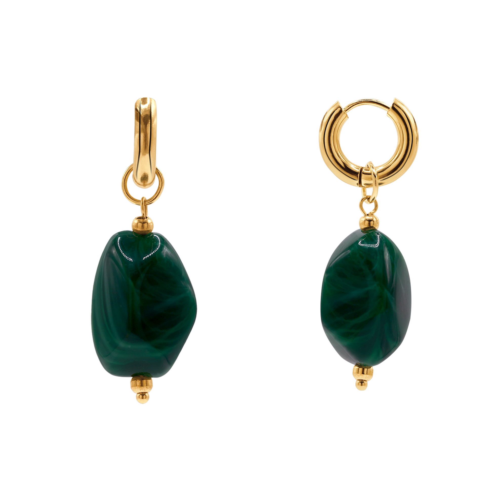 Ohrringe Damen Edelstahl Nefeli in Gold mit Stein Crystal Vitrail Medium - Produktbild
