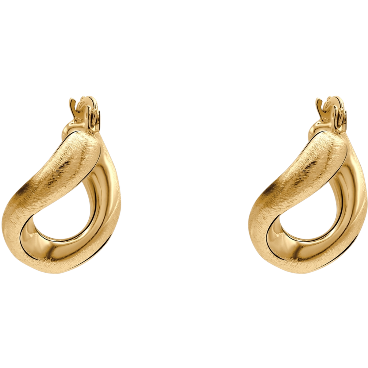 Ohrringe Damen Edelstahl Vika Gold Klappverschluss im Detail