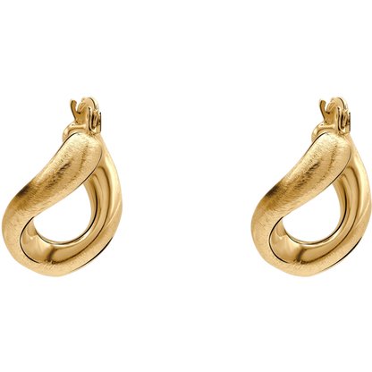 Ohrringe Damen Edelstahl Vika Gold Klappverschluss im Detail