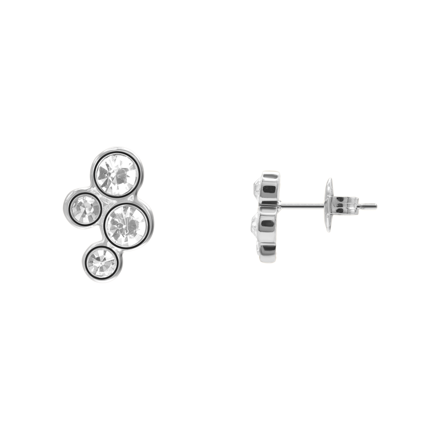 Ohrringe Damen Edelstahl Ophelia in Silber mit Zirkonia von Heideman