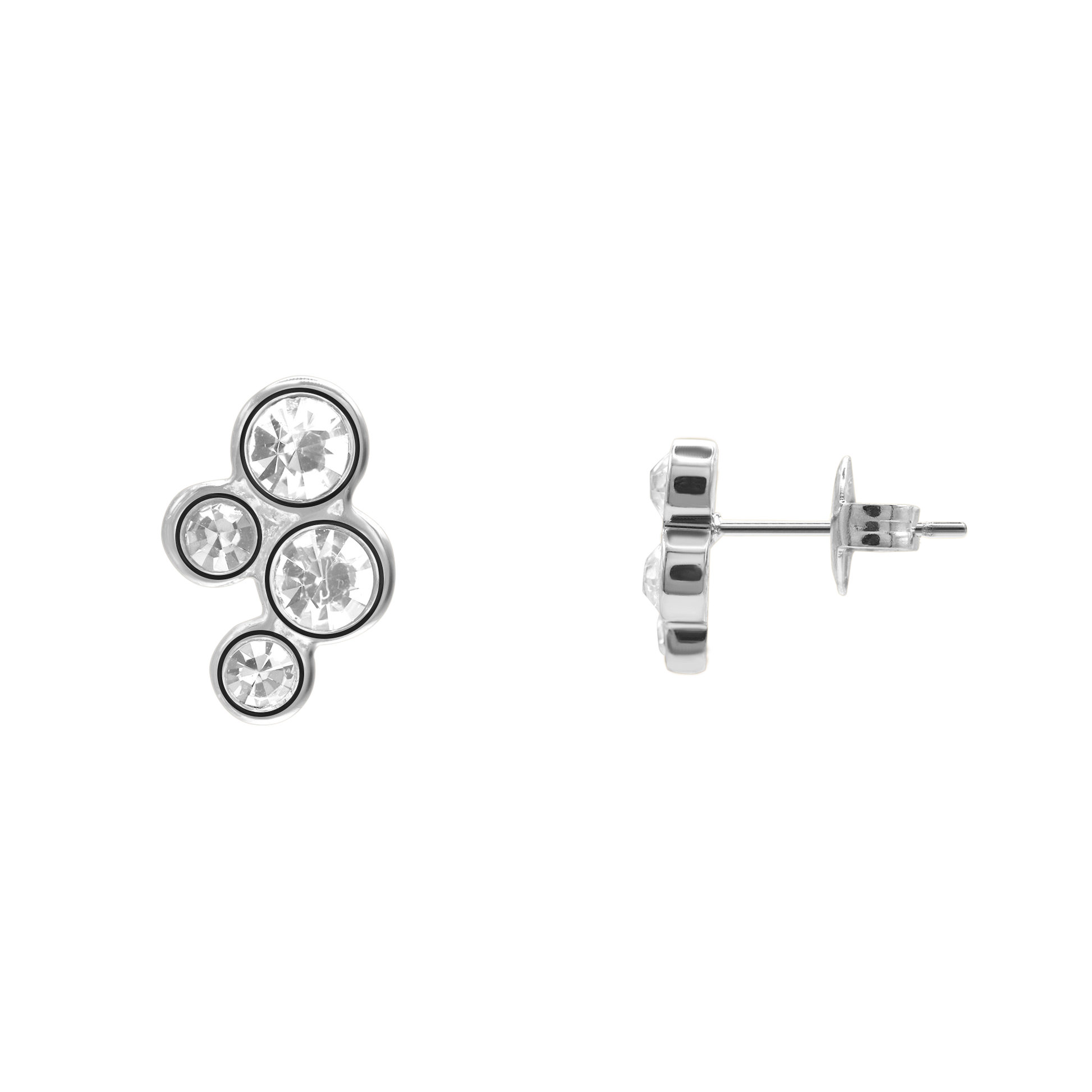 Ohrringe Damen Edelstahl Ophelia in Silber mit Zirkonia von Heideman