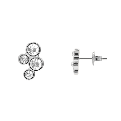 Ohrringe Damen Edelstahl Ophelia in Silber mit Zirkonia von Heideman